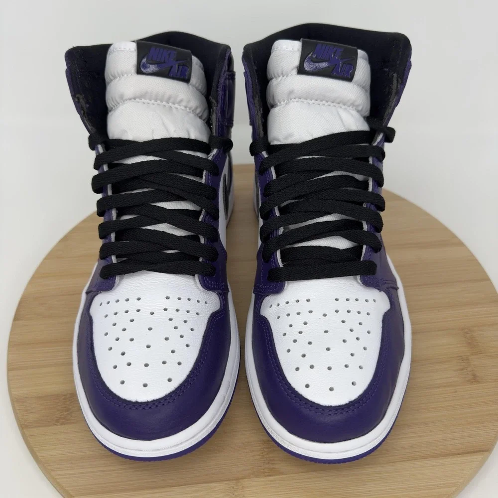Nike Air Jordan 1 Retro High OG Court Purple 2.0 Shoes Mens Size 8.5 555088-500 - Picture 3 of 13